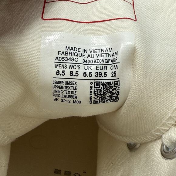 Converse Woman's De Luxe Chuck 70 Heel All Star High top Sneakers Taylor Sz 8.5 - Picture 9 of 9